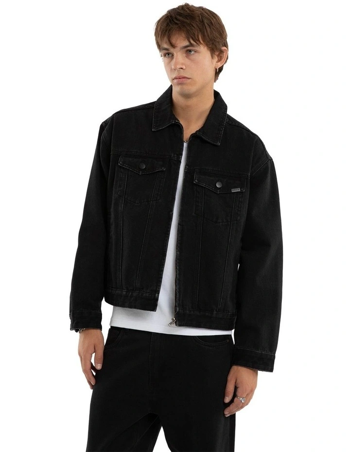 Expanse Denim Jacket in Black image 4