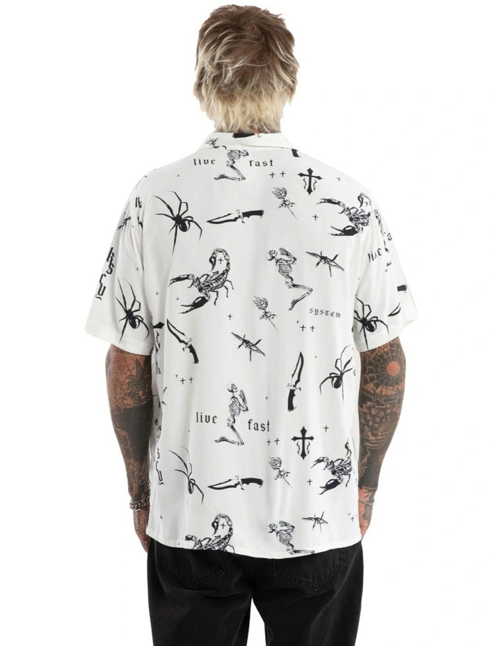 Scatter Resort Short Sleeve Shirt in White image 2