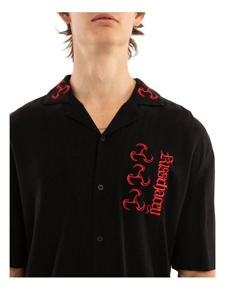 Shadowrun Short Sleeve Button Up Shirt in Black image 4