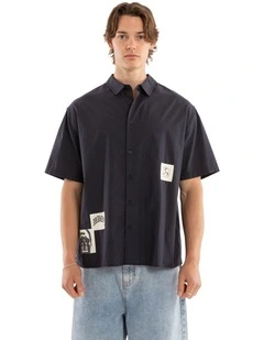 Ashfall Short Sleeve Skate Shirt in Grey