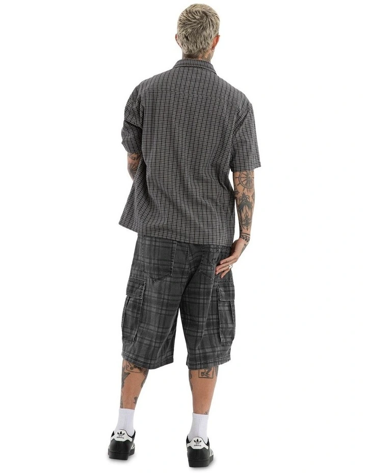 Devotion Button Up Short Sleeve Shirt in Black image 5
