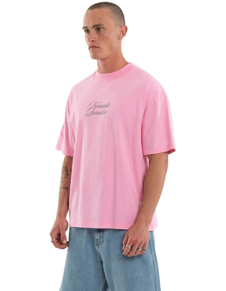 Banksia Cropped Resort T-shirt in Pink image 3