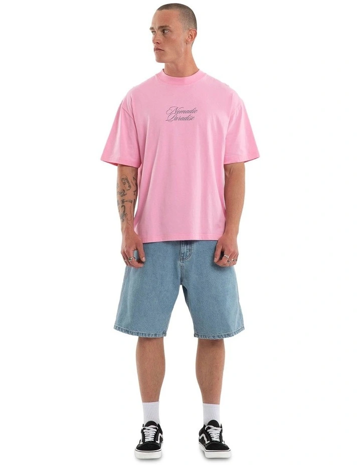 Banksia Cropped Resort T-shirt in Pink image 6