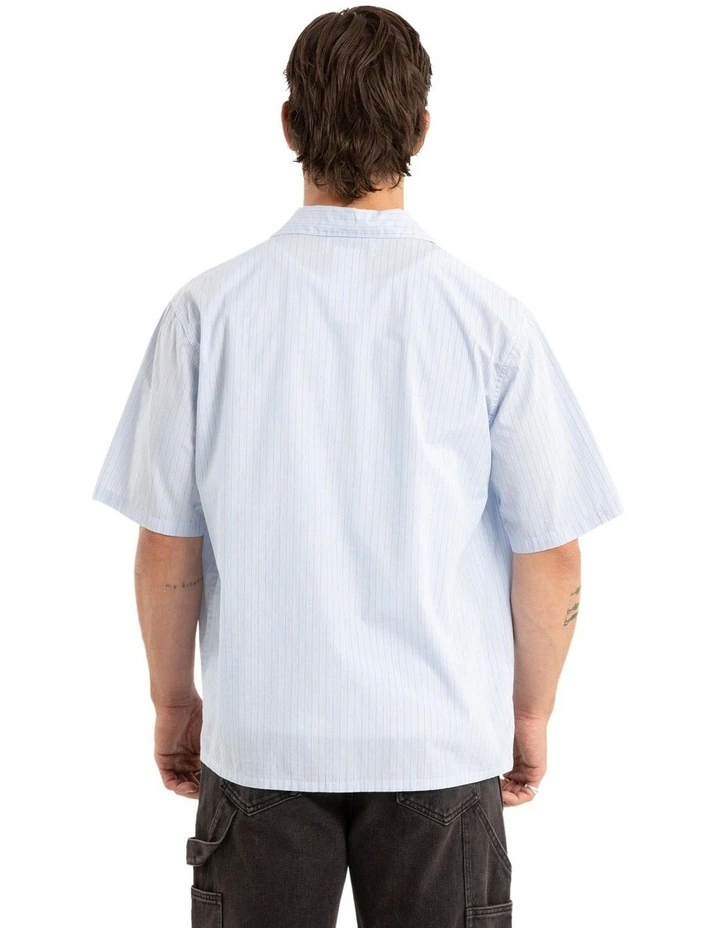 Grander Skate Short Sleeve Shirt in Blue Stripe image 2