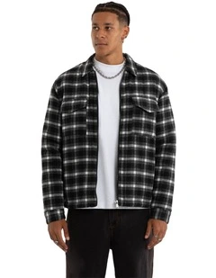 Future Relaxed Overshirt in Grey Check