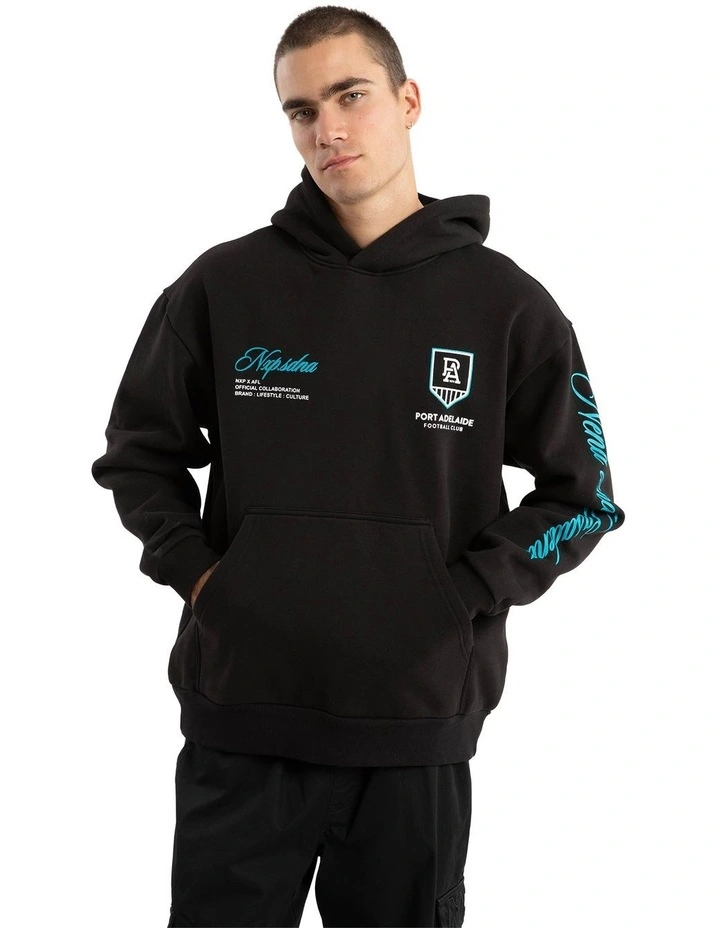 AFL Port Adelaide Season Hoodie in Black image 2