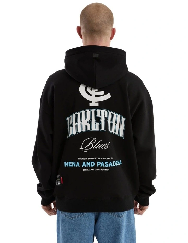 Carlton Fighter Hoodie in Jet Black image 1