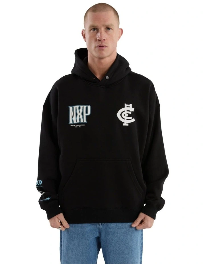 Carlton Fighter Hoodie in Jet Black image 2