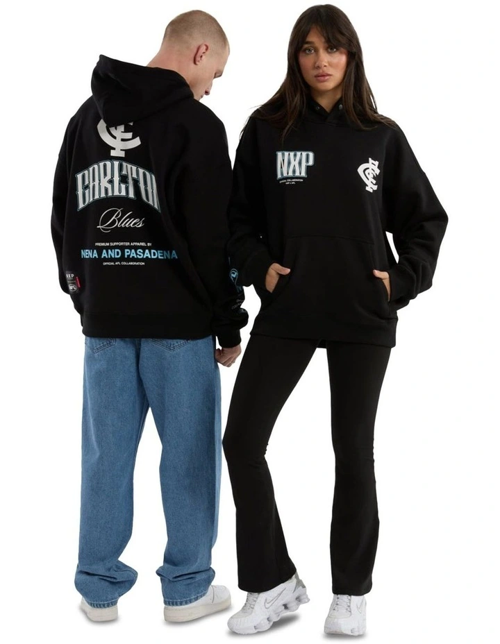 Carlton Fighter Hoodie in Jet Black image 5