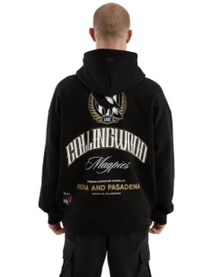 Collingwood Fighter Hoodie in Jet Black