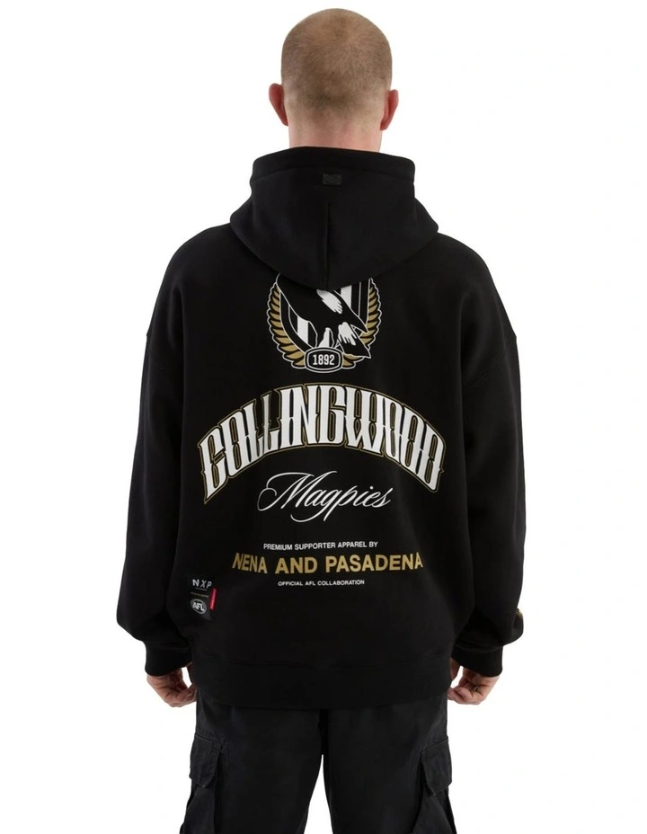 Collingwood Fighter Hoodie in Jet Black image 1
