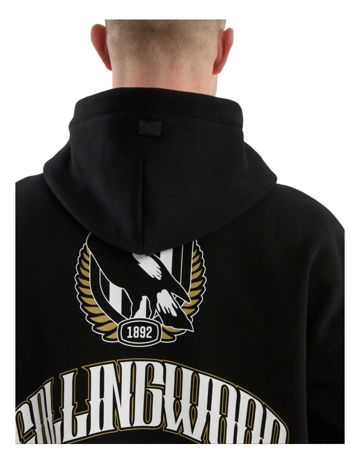Collingwood Fighter Hoodie in Jet Black image 3