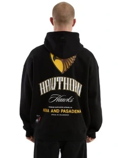 Hawthorn Fighter Hoodie in Jet Black