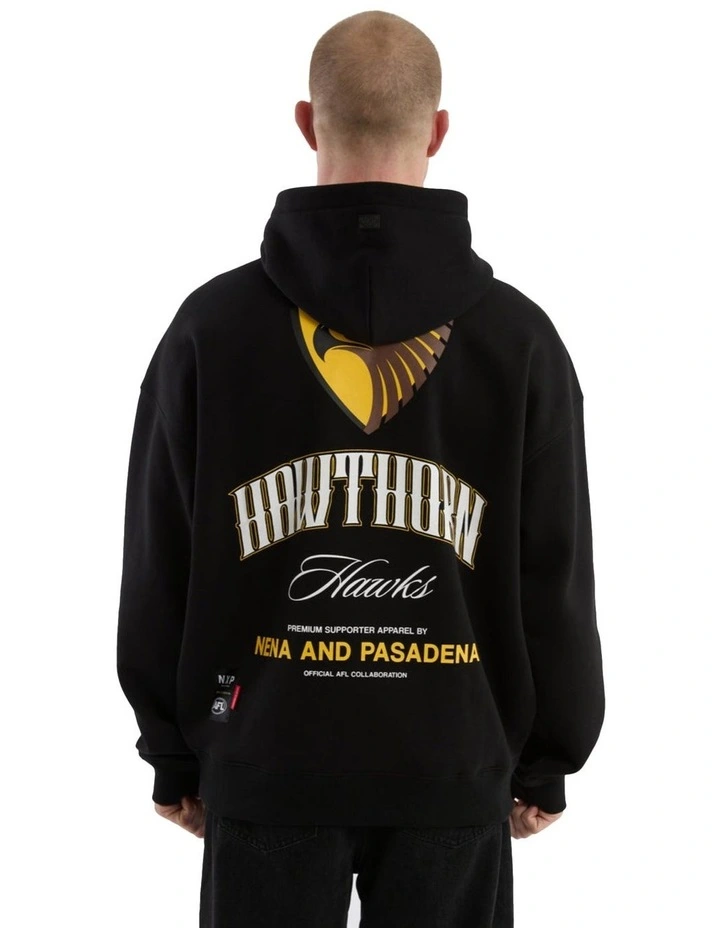 Hawthorn Fighter Hoodie in Jet Black image 1