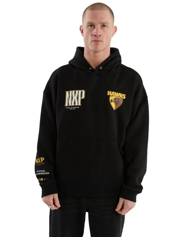 Hawthorn Fighter Hoodie in Jet Black image 2
