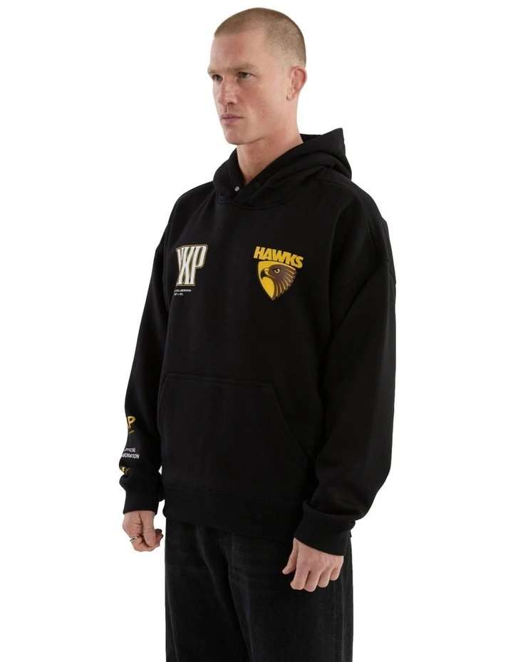 Hawthorn Fighter Hoodie in Jet Black image 3