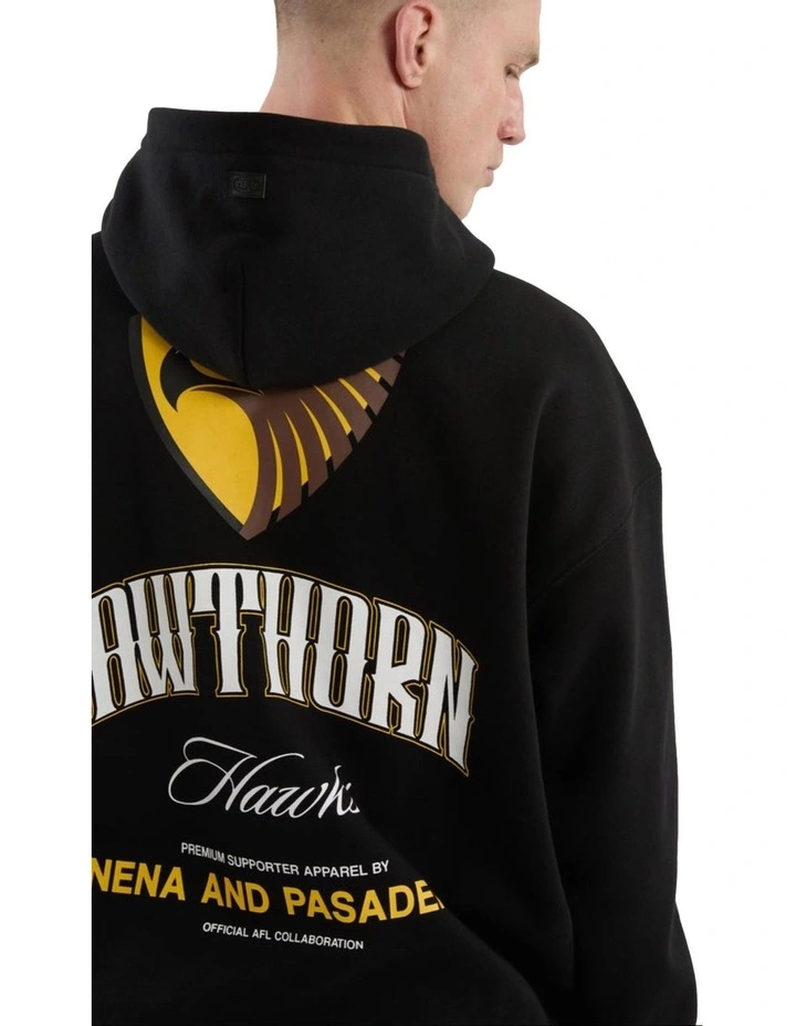 Hawthorn Fighter Hoodie in Jet Black image 4