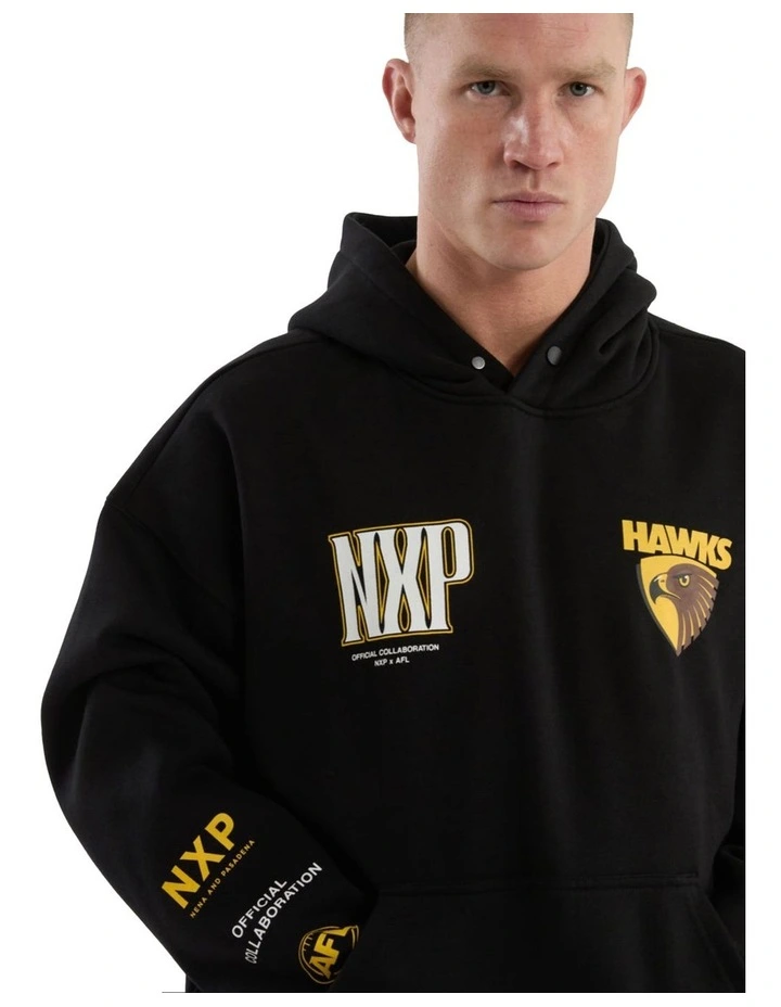 Hawthorn Fighter Hoodie in Jet Black image 5