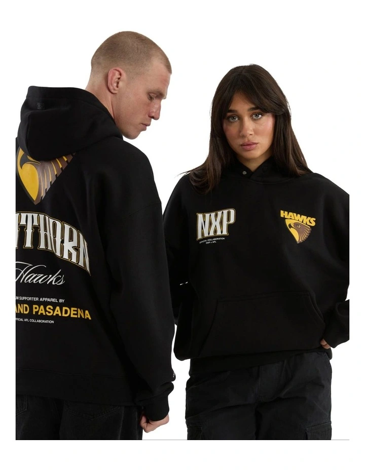 Hawthorn Fighter Hoodie in Jet Black image 6