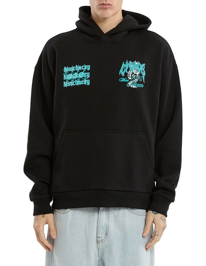 Agnus Oversized Hoodie in Black image 3