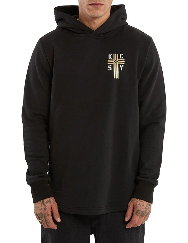 Guardian Dual Curved Hoodie in Black image 3