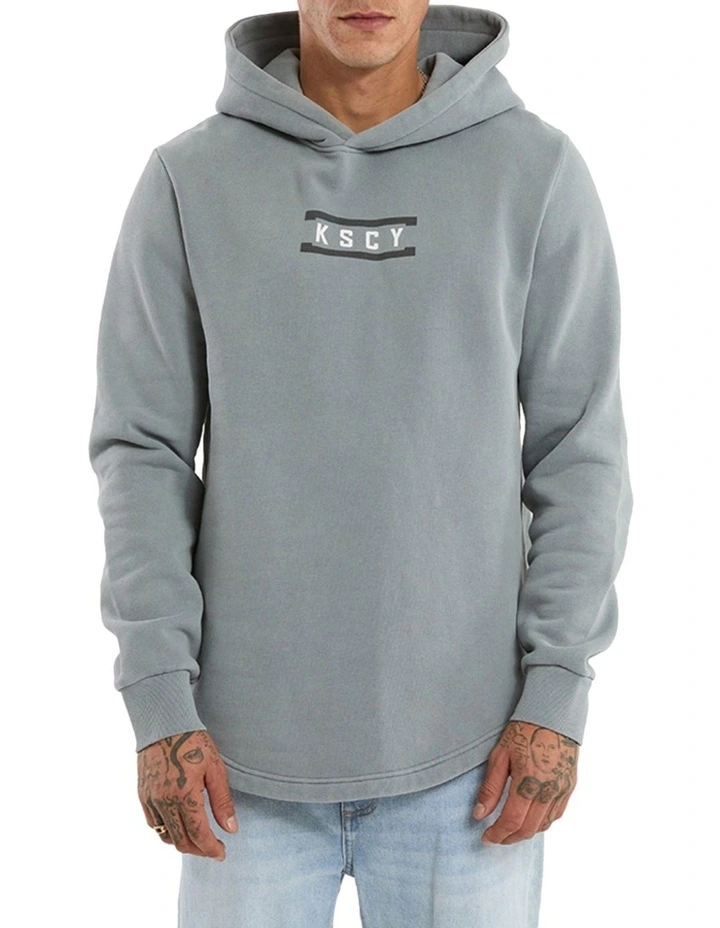 Divine Dual Curved Hoodie in Grey image 3