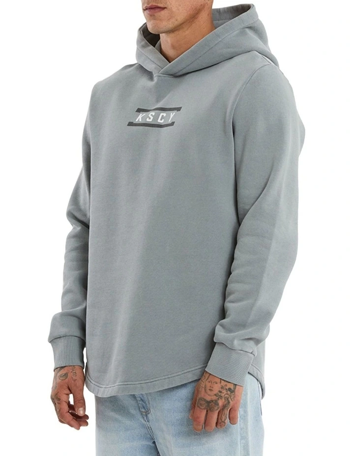 Divine Dual Curved Hoodie in Grey image 5