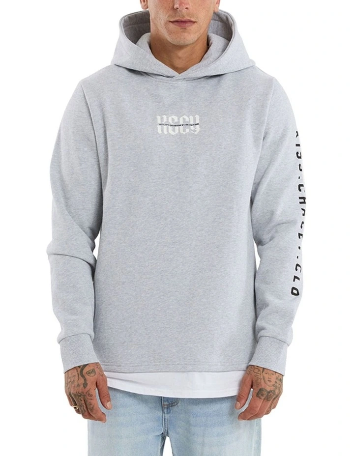Sharp Layered Hoodie in Grey image 3