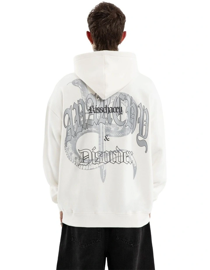 Entropy Oversized Hoodie in White image 1