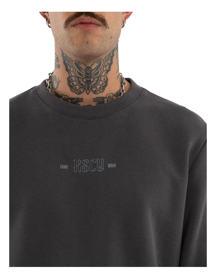 Insurgence Dual Curved Sweater in Grey image 4