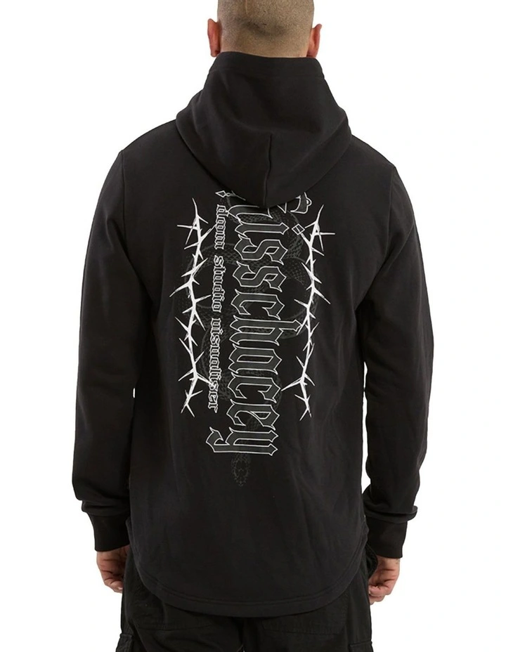 Risen Dual Curved Hoodie in Black image 2