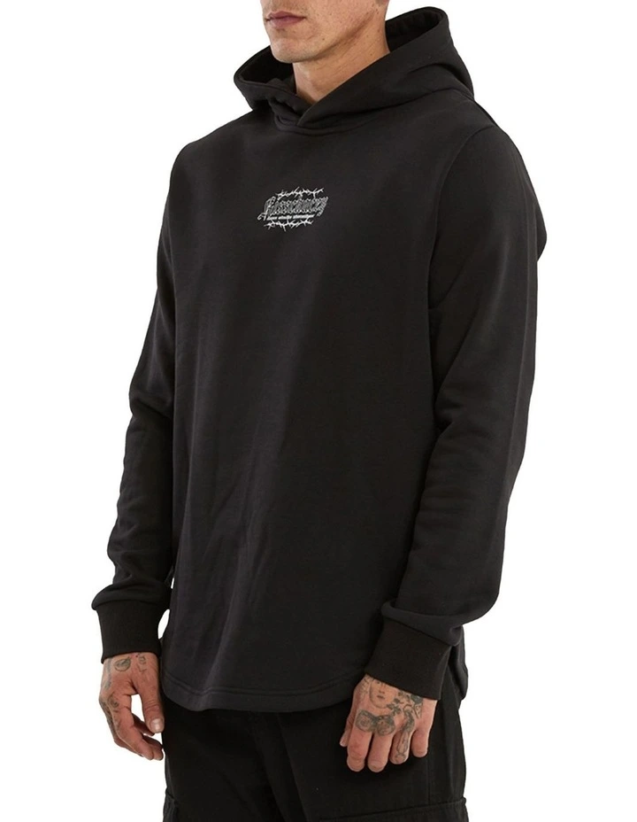 Risen Dual Curved Hoodie in Black image 5