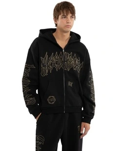 Havoc Zip Street Hoodie in Black