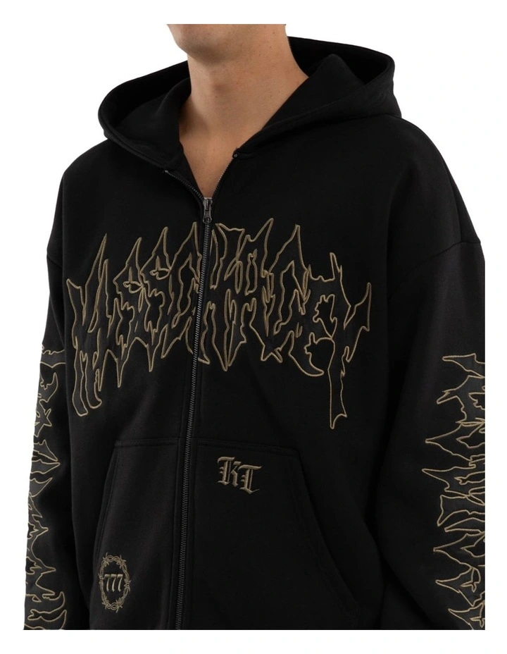 Havoc Zip Street Hoodie in Black image 4
