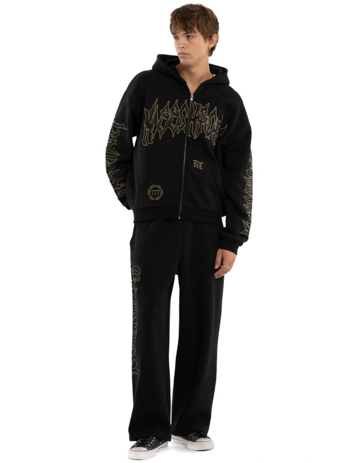 Havoc Zip Street Hoodie in Black image 5