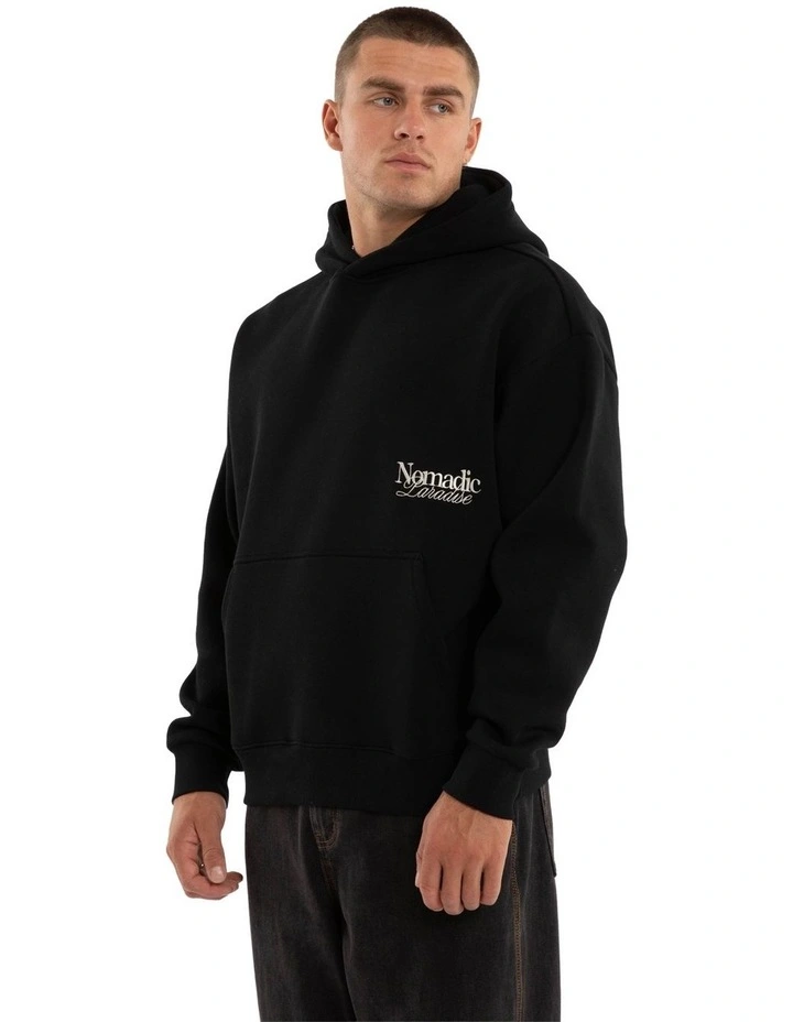 Retreat Oversized Hoodie in Black image 3