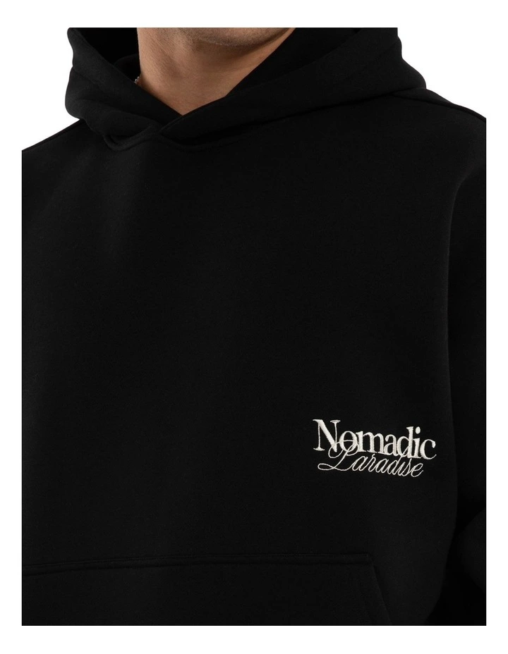 Retreat Oversized Hoodie in Black image 4