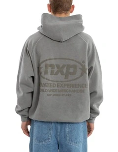 Rhythm Raglan Fleece Hoodie in Grey