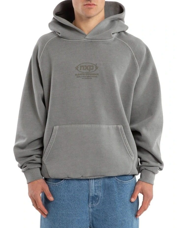Rhythm Raglan Fleece Hoodie in Grey image 2