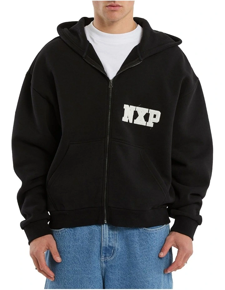 Realign Street Zip Hoodie in Jet Black image 3