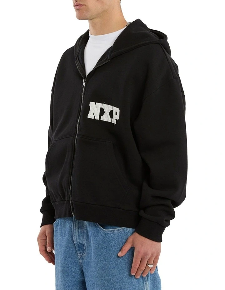 Realign Street Zip Hoodie in Jet Black image 5