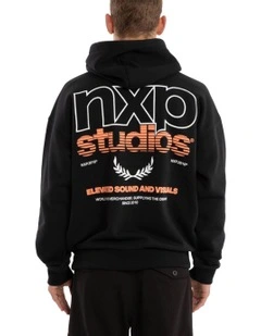 Major Box Fit Hoodie in Black