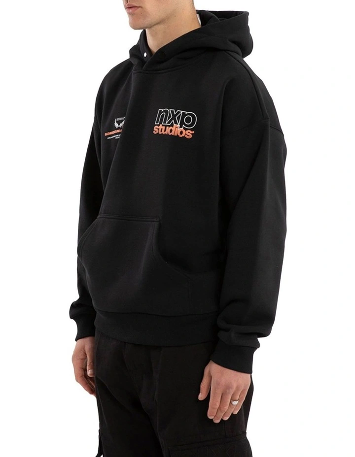 Major Box Fit Hoodie in Black image 3
