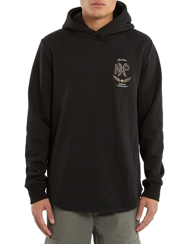 Ensemble Dual Curved Hoodie in Jet Black image 4