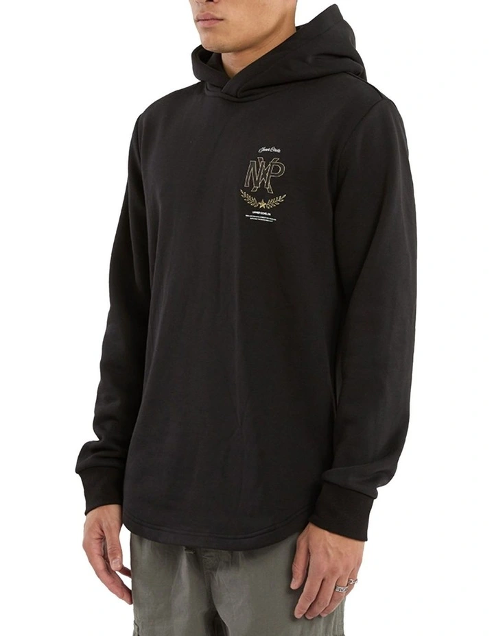Ensemble Dual Curved Hoodie in Jet Black image 5