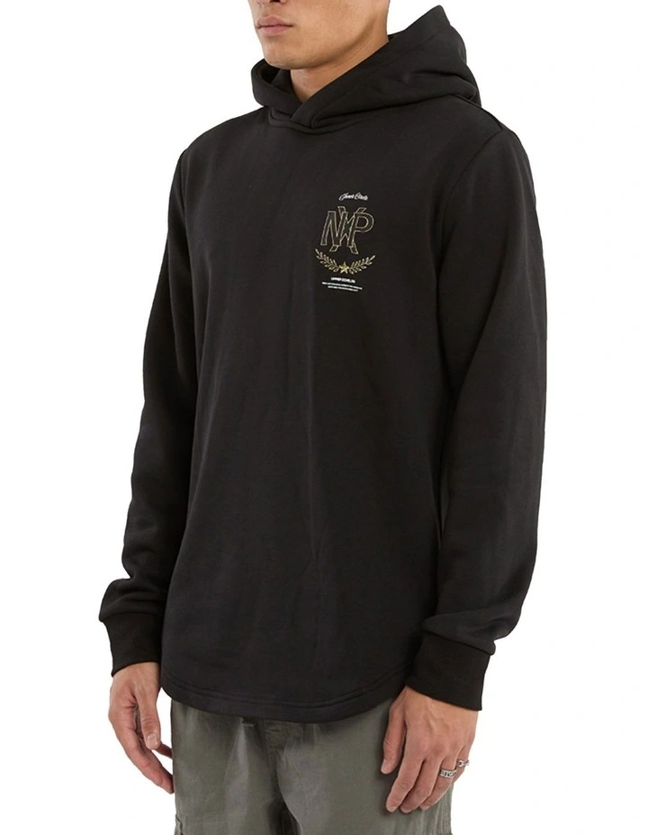 Ensemble Dual Curved Hoodie in Jet Black image 6