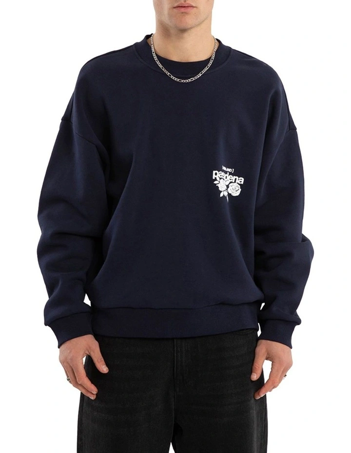 Fray Motion Box Fit Sweater in Black image 2