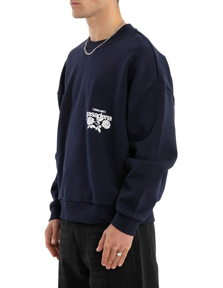 Fray Motion Box Fit Sweater in Black image 3