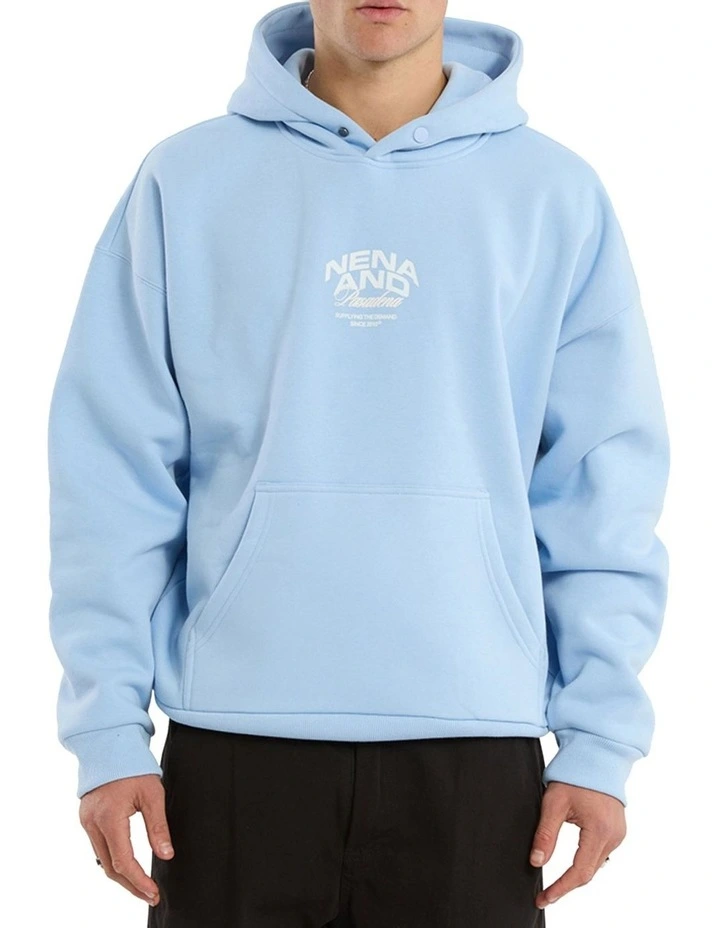 Eclipse Box Fit Hoodie in Blue image 4