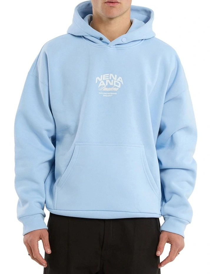 Eclipse Box Fit Hoodie in Blue image 3